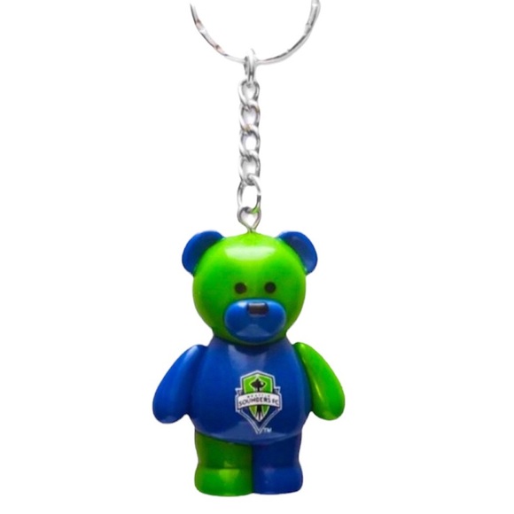 MLS Seattle Sounders PVC Bear Keychain - Picture 1 of 2